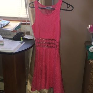 Pink lace dress